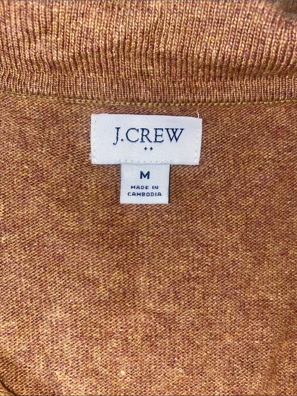 J. Crew Wool Cotton blend Copper-Tone Button-Up Belted Cardigan